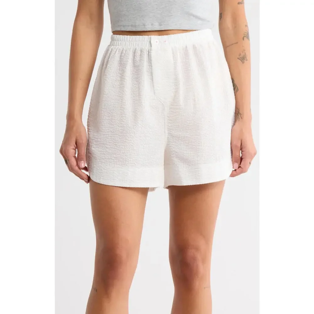 NWT! Intimately FP Cloud Nine Boxer Short in Ivory Combo Size Small - Picture 1 of 6